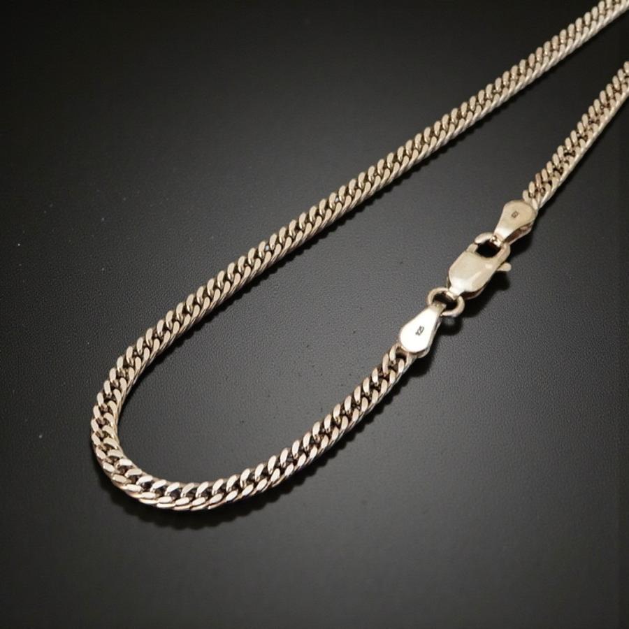 喜平 ネックレス メンズ シルバー925 チェーン ダブル喜平 2.6mm 45cm シルバーネックレス メンズ ネックレス チェーン ロジウム加工 喜平 チェーンの画像
