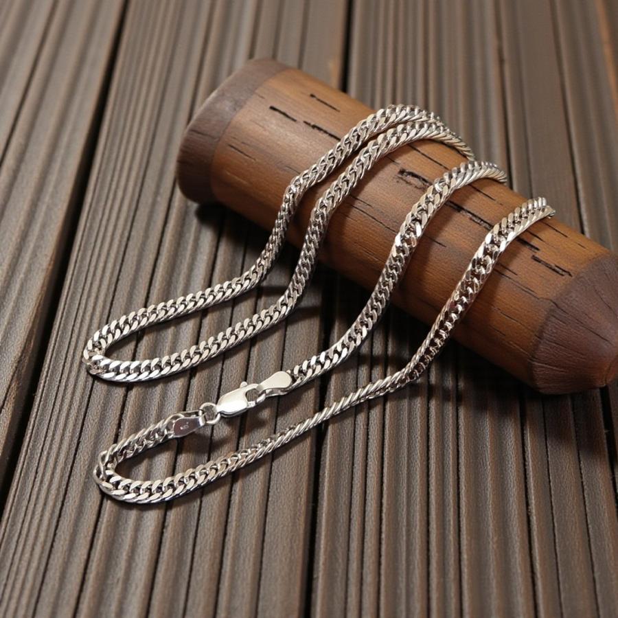 喜平 ネックレス メンズ シルバー925 チェーン ダブル喜平 3.5mm 45cm シルバーネックレス メンズ ネックレス チェーン ロジウム加工 太い 喜平 チェーン |  | 03
