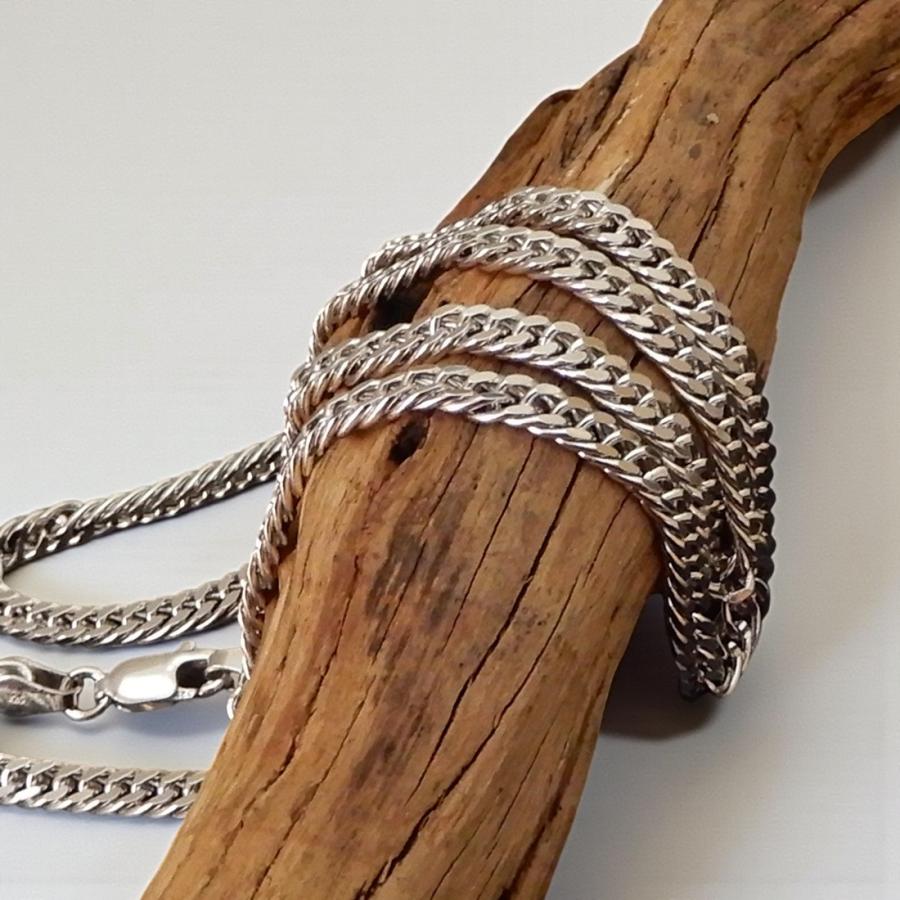 喜平 ネックレス メンズ シルバー925 チェーン ダブル喜平 3.5mm 45cm シルバーネックレス メンズ ネックレス チェーン ロジウム加工 太い 喜平 チェーン |  | 04