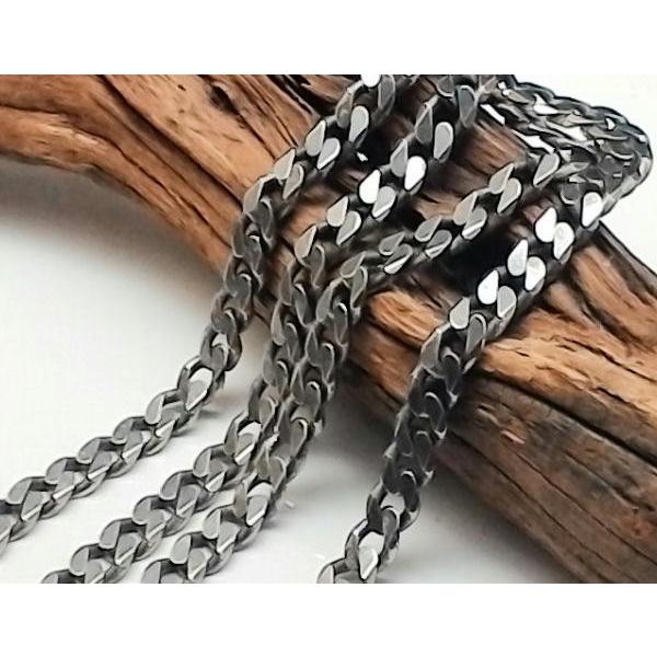 5.4mm 50cm 燻し加工 喜平チェーン シルバー 喜平ネックレス