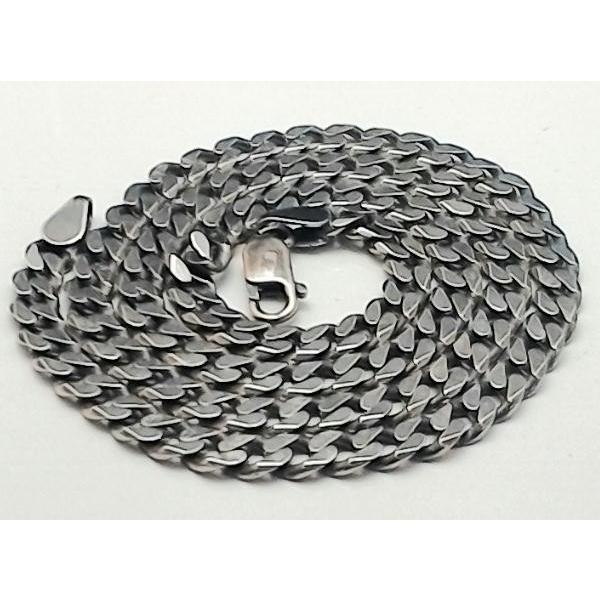 極太 5.4mm 60cm 燻し加工 喜平チェーン シルバー 喜平ネックレス