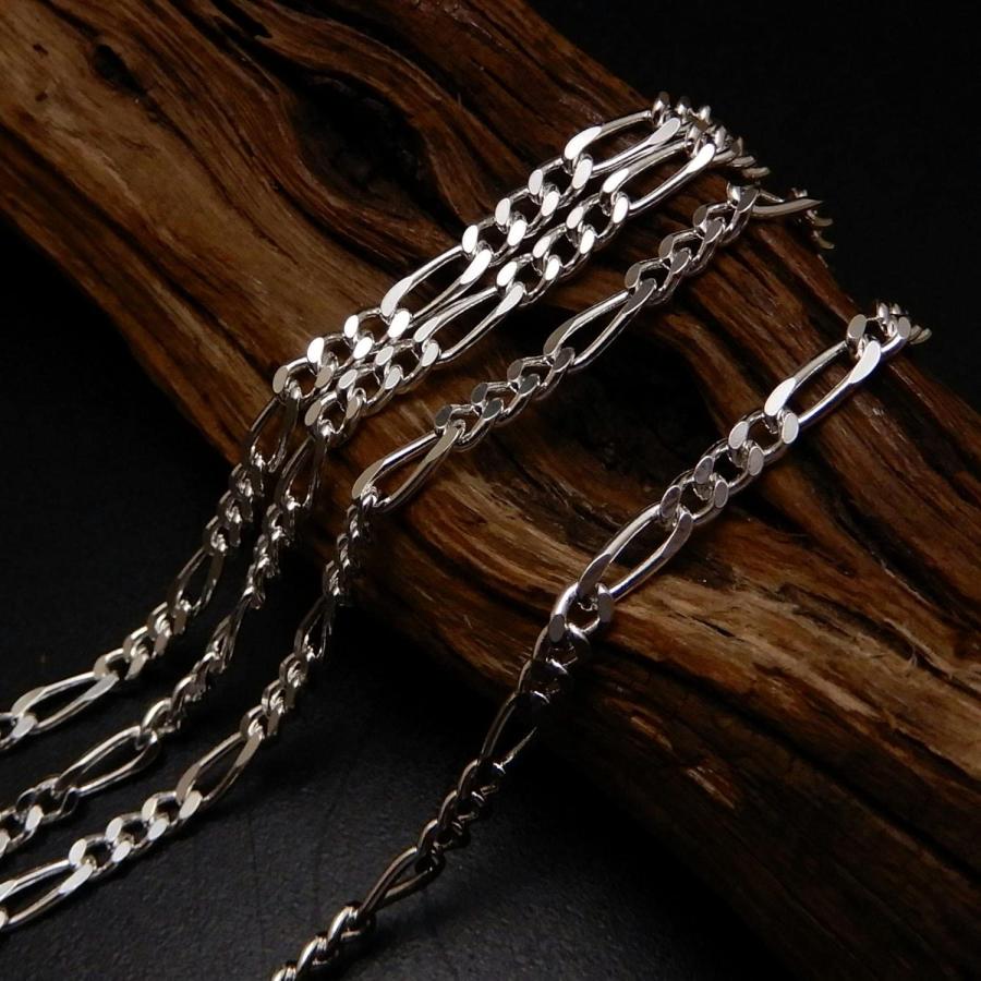 ネックレス メンズ シルバー925 フィガロ チェーン 55cm 3.4mm