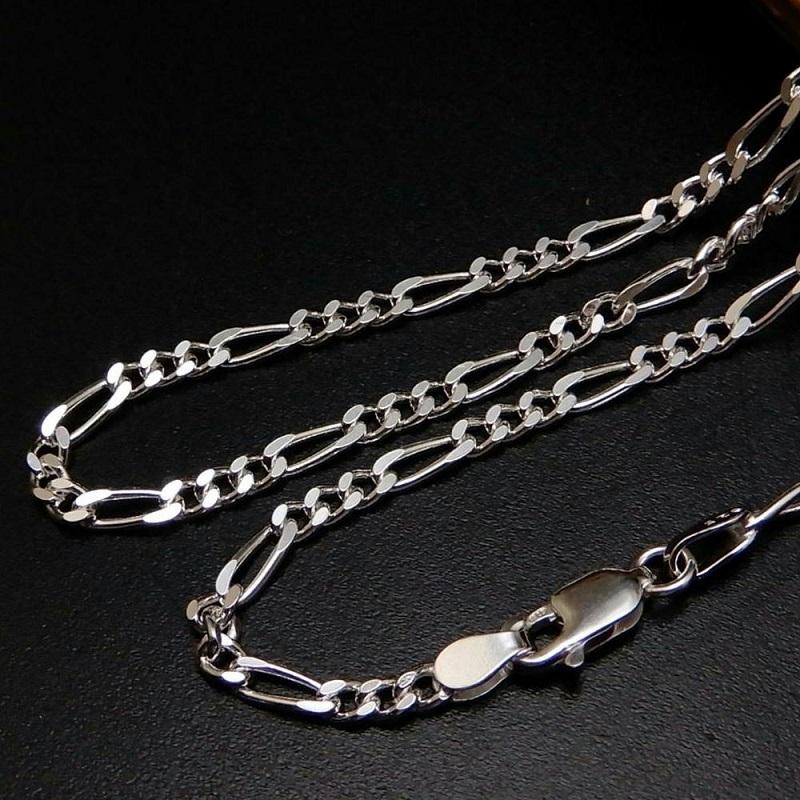 ネックレス メンズ シルバー925 フィガロ チェーン 70cm 2.4mm
