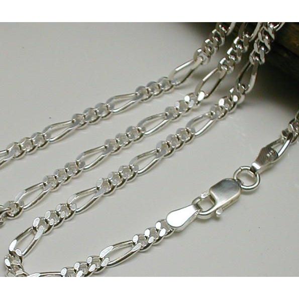 ネックレス メンズ シルバー925 フィガロ チェーン 45cm 2.8mm