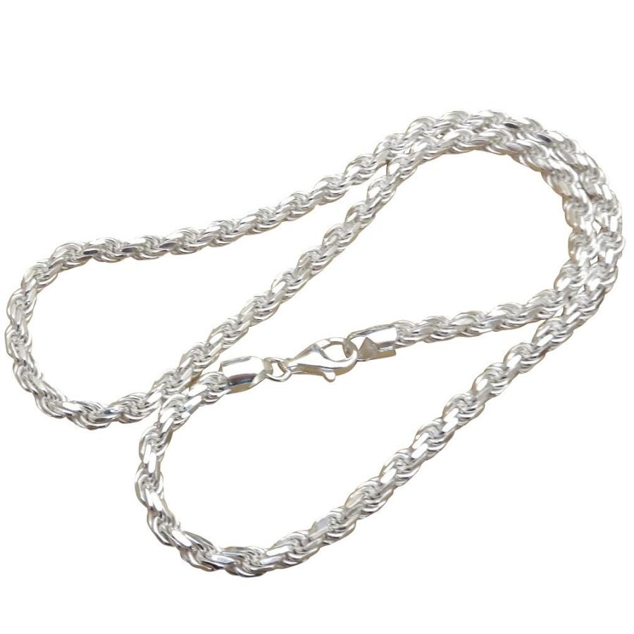 極太 45cm 4.7mm チェーン ネックレス メンズ シルバー925 ロープ