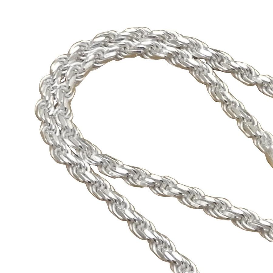 極太 50cm 4.7mm チェーン ネックレス メンズ シルバー925 ロープチェーン シルバーネックレス メンズネックレス ロープネックレス 太め 鎖 チェーン のみの画像