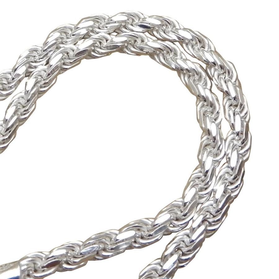 極太 50cm 4.7mm チェーン ネックレス メンズ シルバー925 ロープチェーン シルバーネックレス メンズネックレス ロープネックレス 太め 鎖 チェーン のみの画像