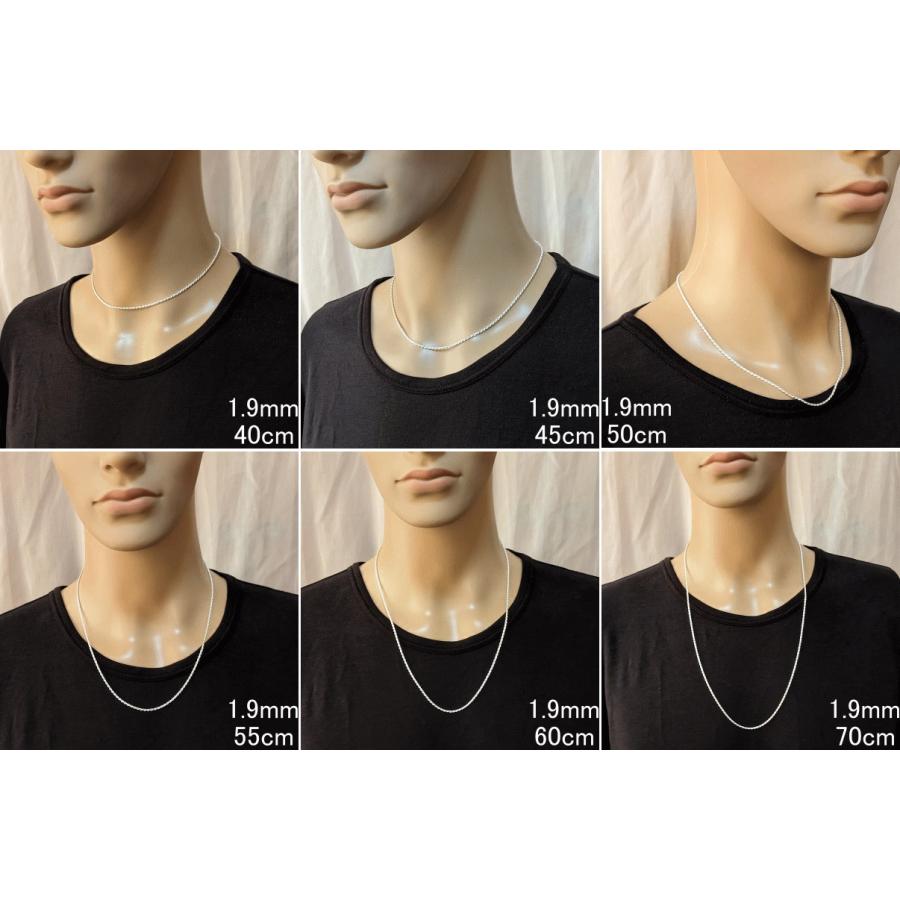ネックレス メンズ シルバー925 チェーン 幅1.9mm 45cmから60cm ネックレス メンズ シルバー925 チェーン 幅1.9mm 45cmから60cm