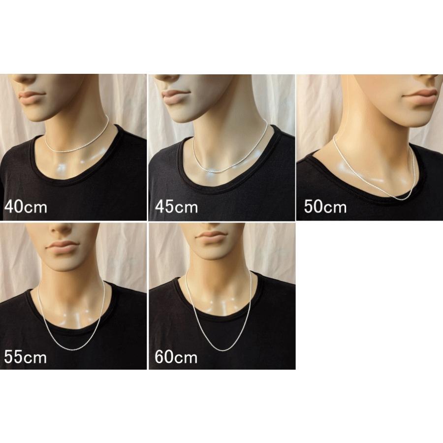 50cm 1.9mm カットフレンチロープチェーンネックレス シルバー