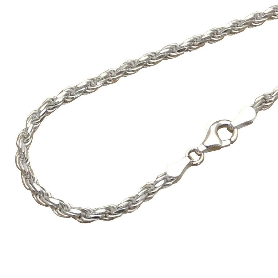 チェーン ネックレス メンズ シルバー925 ロープチェーン 40cm 2.3mm