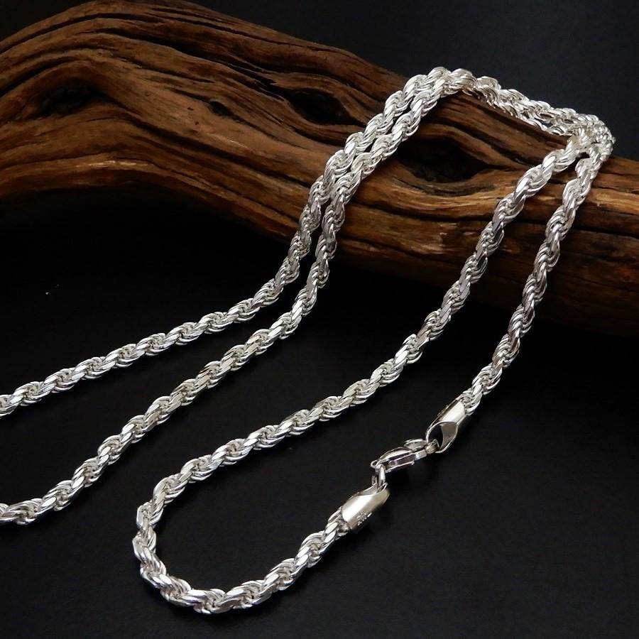 存在感ある 50cm 3.3mm チェーン ネックレス メンズ シルバー925