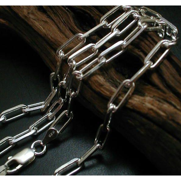 極太 ネックレス メンズ シルバー925 ホピ チェーン 60cm 5mm シルバー