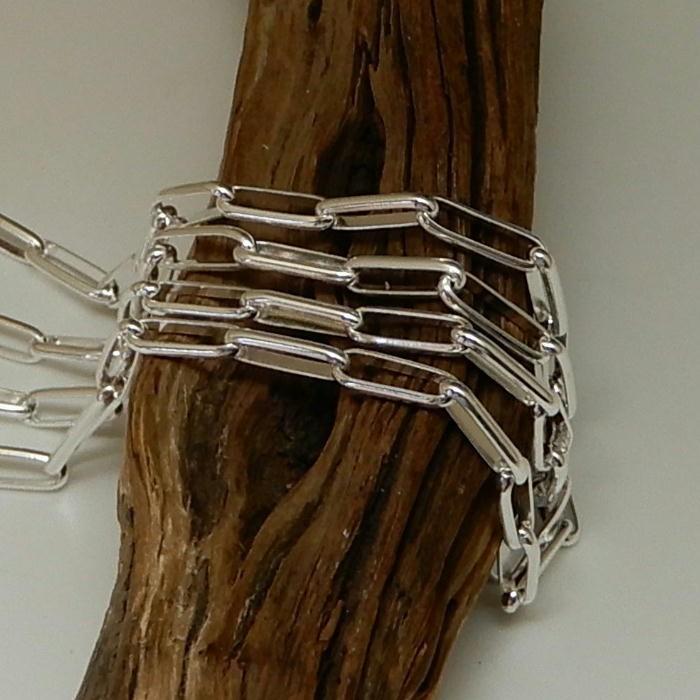 ハンドメイド ネックレス メンズ シルバー925 ナバホチェーン 55cm 3.6