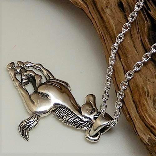 ネックレス メンズ シルバー925 馬 HORSE シルバーネックレス メンズネックレス ペンダント シルバーネックレス 馬ネックレス あずきチェーン付き |  | 03