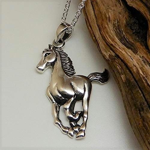 ネックレス メンズ シルバー925 馬 HORSE シルバーネックレス メンズネックレス ペンダント シルバーネックレス 馬ネックレス あずきチェーン付き |  | 04