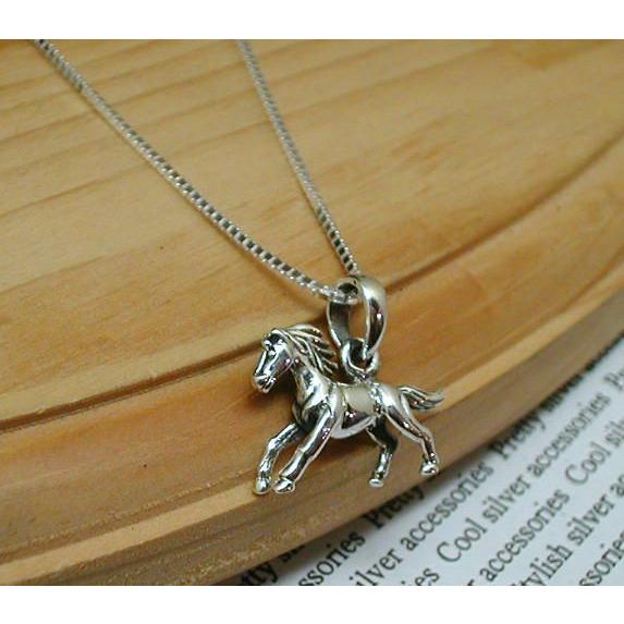 激カワ馬ペンダントネックレス（Horse）PG047vtシルバー925ベネチアンチェーン付き |  | 01