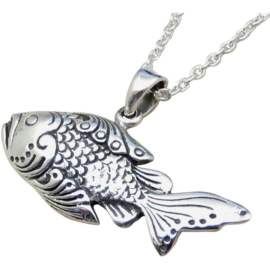 ヘッドのみ ネックレス メンズ シルバー925 お魚ネックレス フィッシュ シルバーネックレス メンズネックレス  お守り 100 points トップだけ | 