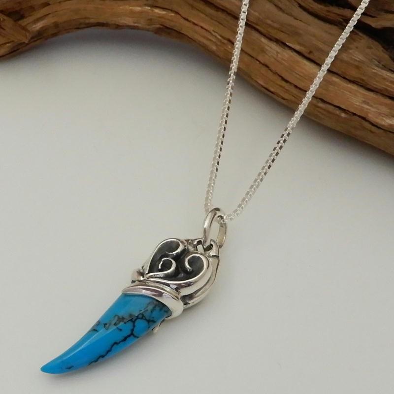 牙型 ターコイズ ネックレス シルバー925 ネックレス メンズ シルバーネックレス メンズネックレス ペンダント トルコ石 メンズアクセサリー キバ きば 牙 Pg178vt 100点市場 通販 Yahoo ショッピング