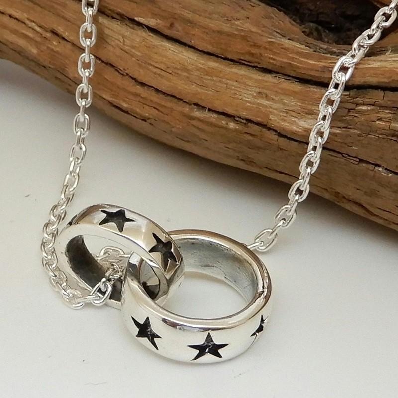 ネックレス メンズ シルバー 星の彫金を施した リングネックレス シルバーネックレス シルバー925 スター 星 メンズ ネックレス レディース あずきチェーン付き Pg250cl 100点市場 通販 Yahoo ショッピング