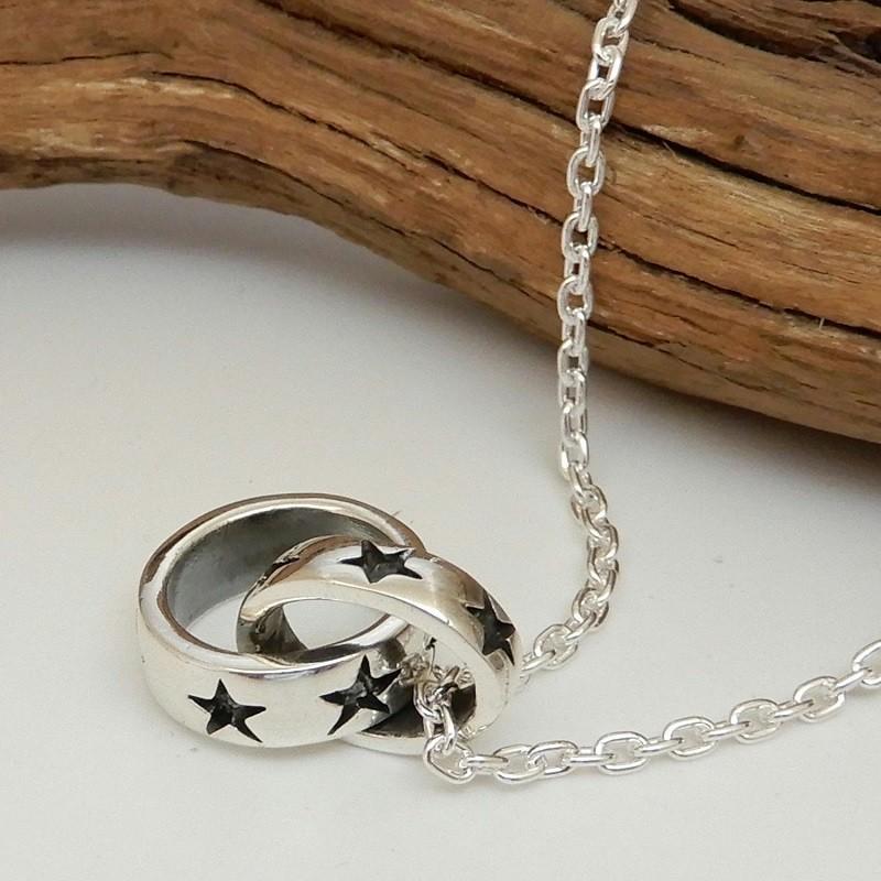シルバーネックレス　ヘッドのみ ヘッドのみ ネックレス メンズ シルバー 星の彫金 リングネックレス