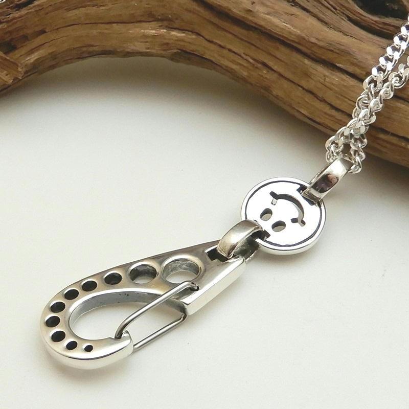 メンズ ネックレス シルバー キーホルダー型 ネックレス キーチャーム シルバーネックレス シルバー925 ペンダント アクセサリー 2.8mm喜平チェーン付き |  | 02