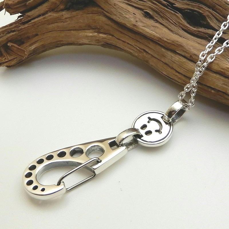 メンズ ネックレス シルバー キーホルダー型 ネックレス キーチャーム シルバーネックレス シルバー925 ペンダント アクセサリー 2.3mmあずきチェーン付き |  | 02