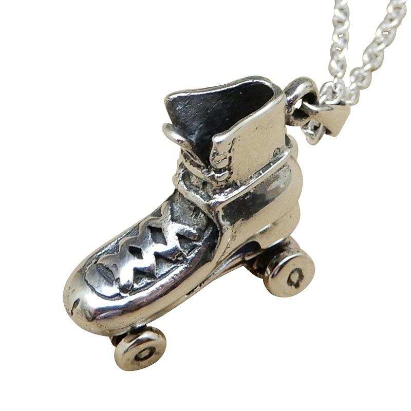 ネックレス メンズ シルバー925 ローラースケート シルバーネックレス