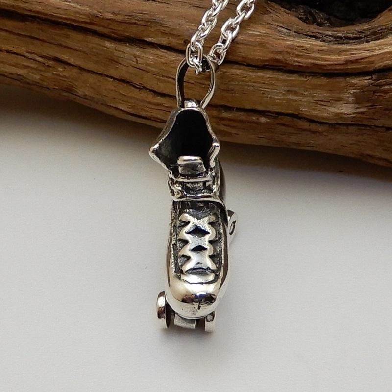 ネックレス メンズ シルバー925 ローラースケート シルバーネックレス