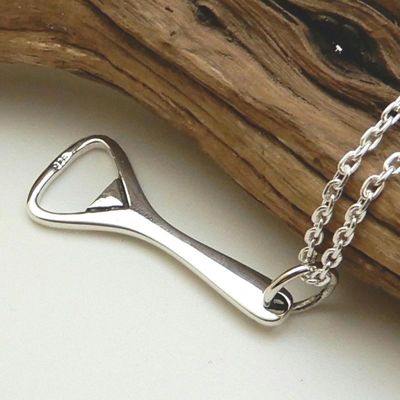 メンズ ネックレス シルバー bottle opener 栓抜き ボトルオープナー