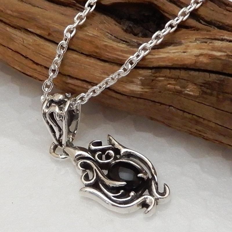 ネックレス メンズ シルバー925 オニキス ネックレス メンズ レザー パワーストーン  お守り パワー アクセサリー ブランド 100 point pgs56cl |  | 04