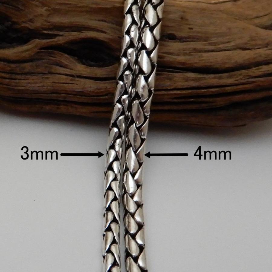 55cm 4mm 約42g 太い チェーン ネックレス メンズ シルバー925