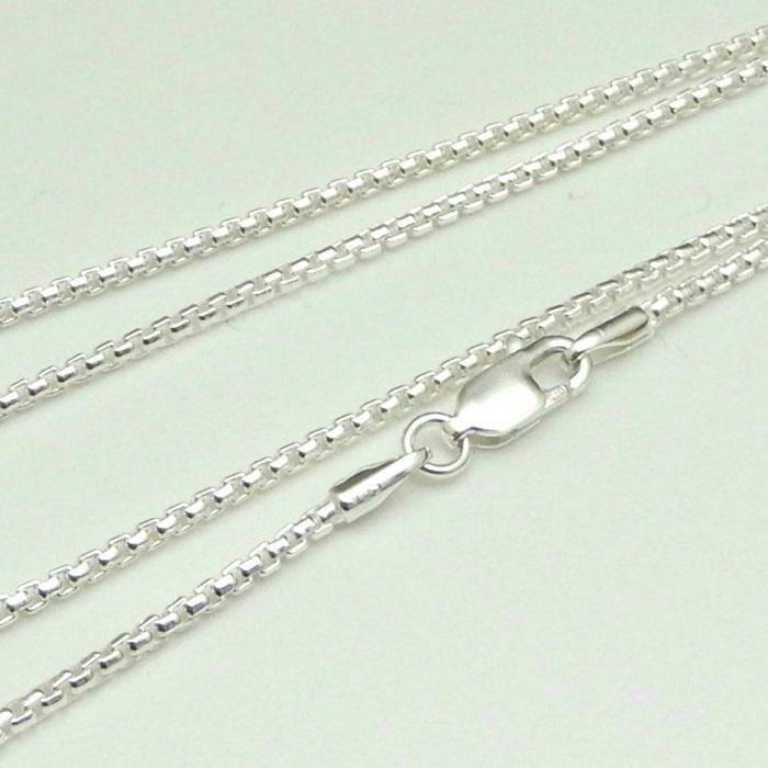 ネックレス メンズ シルバー925 角甲丸 チェーン 50cm 1.5mm シルバー