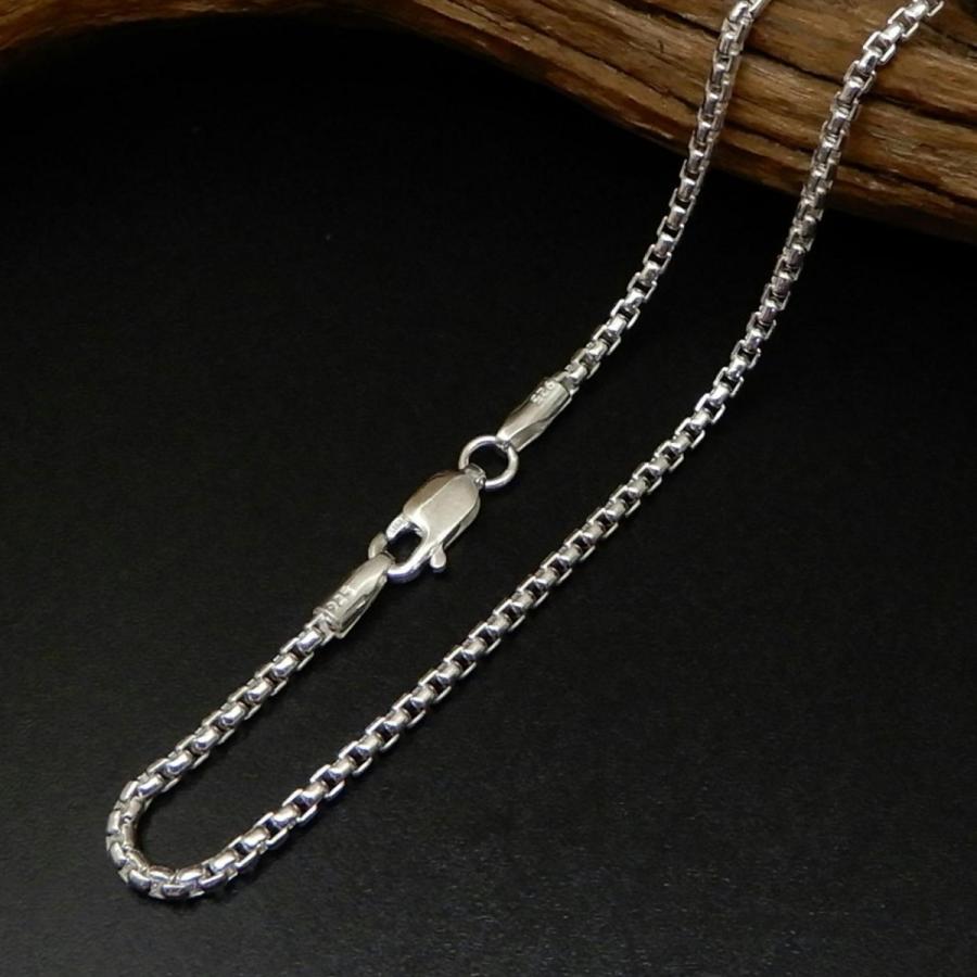 ネックレス メンズ シルバー925 2.0mm 40cm 角甲丸ネックレス
