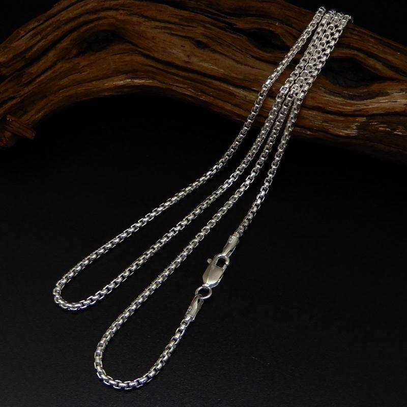 ネックレス メンズ シルバー925 2.0mm 45cm 角甲丸ネックレス シルバー 