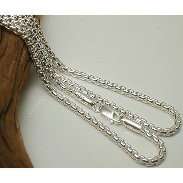 太い ネックレス メンズ シルバー925 角甲丸 チェーン 45cm 2.5mm