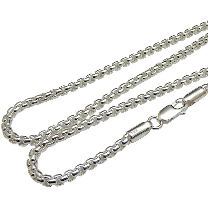 太い ネックレス メンズ シルバー925 角甲丸 チェーン 50cm 2.5mm