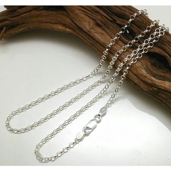 ネックレス メンズ シルバー925 ロールチェーン 60cm 2.3mm シルバー