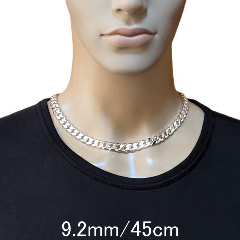 ネックレス メンズ シルバー925 喜平ネックレス 45cm 9.2mm 極太  