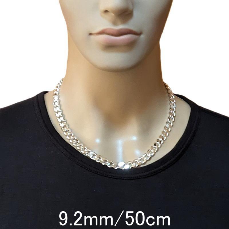 ネックレス メンズ シルバー925 喜平ネックレス 50cm 9.2mm 極太 メンズネックレス シルバーチェーン シルバーネックレス 圧倒的存在感 喜平チェーンの画像