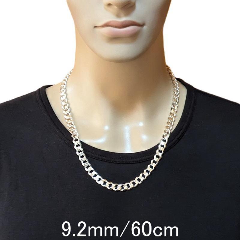 ネックレス メンズ シルバー925 喜平ネックレス 60cm 9.2mm 極太 メンズネックレス シルバーチェーン シルバーネックレス 圧倒的存在感 喜平チェーンの画像