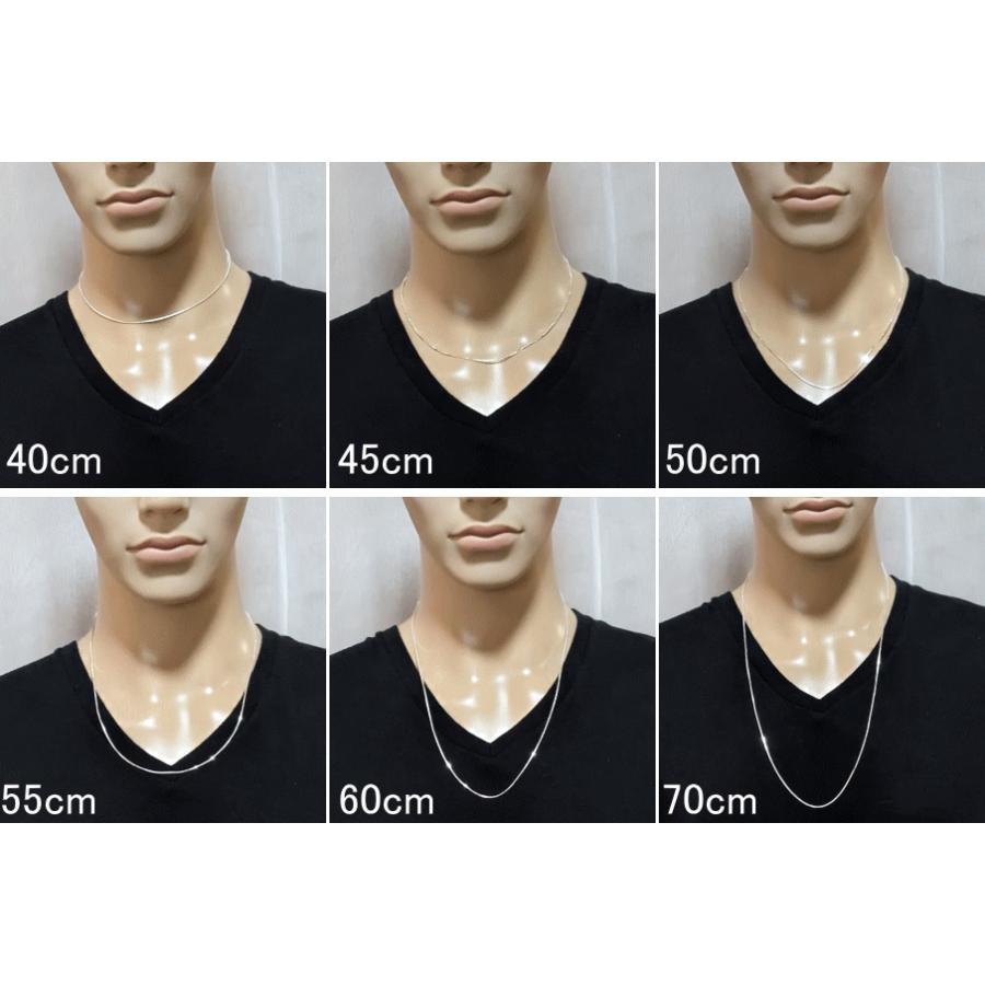 ネックレス メンズ チェーン 50cm 1.2mm ベネチアンチェーン シルバー
