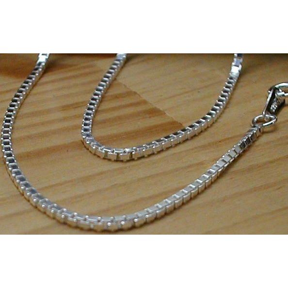 シルバーチェーン1.5mm 50cm ベネチアンチェーン シルバーネックレス