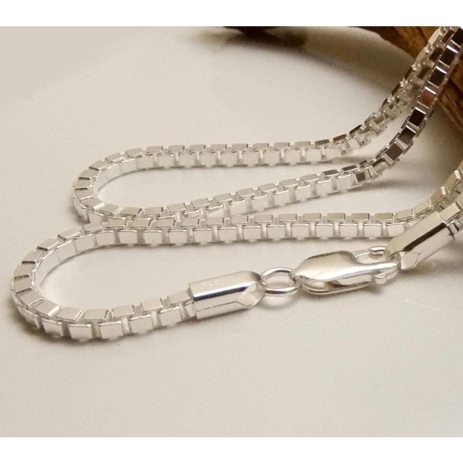ネックレス メンズ 3.0mm 45cm ベネチアンチェーン シルバーネックレス