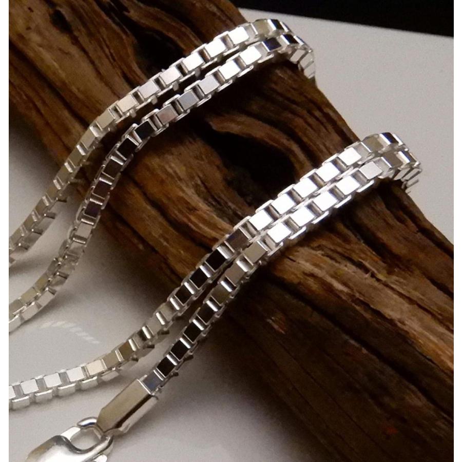 ネックレス メンズ 3.0mm 45cm ベネチアンチェーン シルバーネックレス