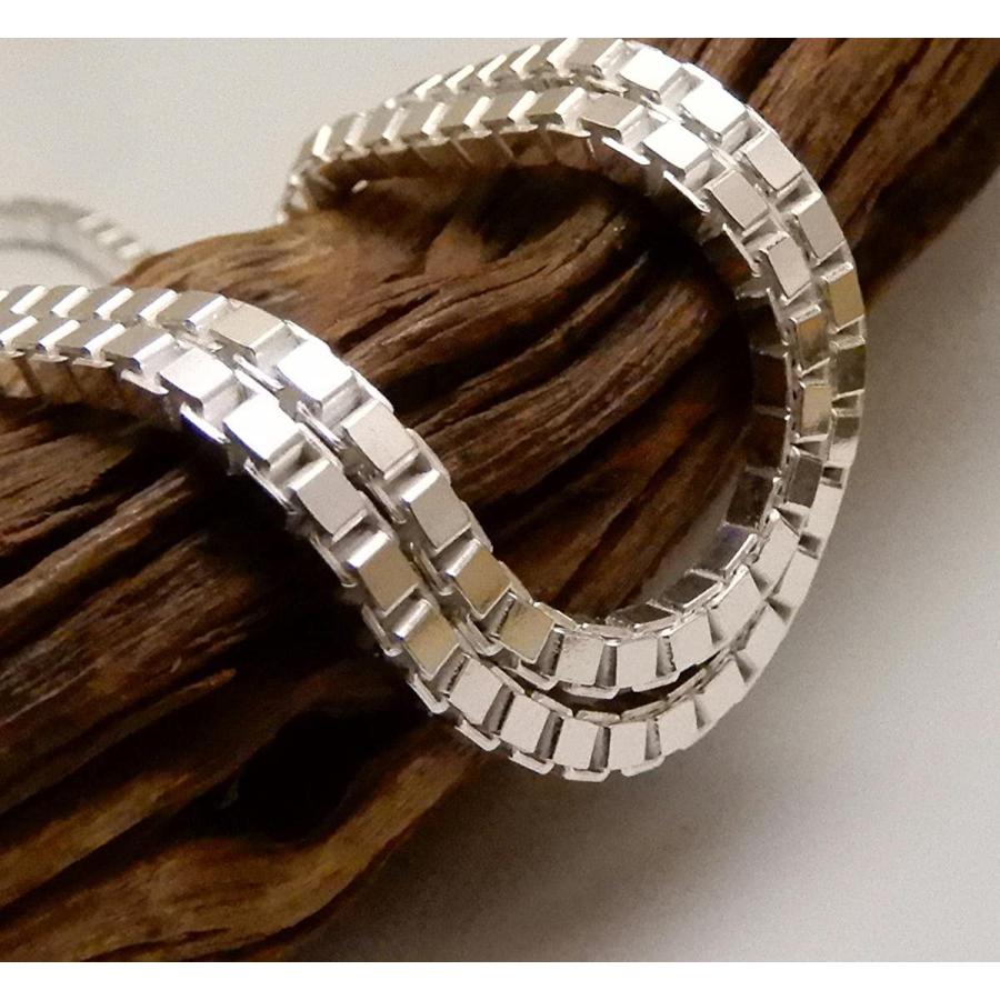 ネックレス メンズ 3.0mm 45cm ベネチアンチェーン シルバーネックレス