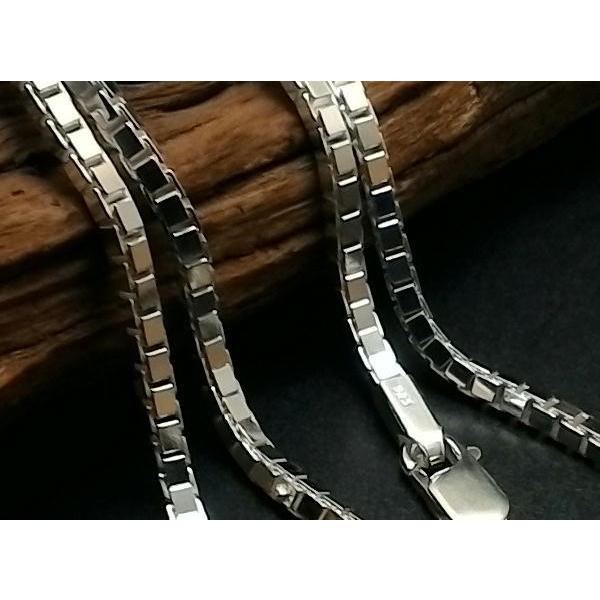 ネックレス メンズ シルバー925 極太 3.5mm 60cm 40g ベネチアンチェーン シルバーネックレス チェーン ネックレス メンズネックレス シルバーチェーンの画像