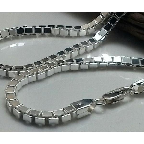 ネックレス メンズ シルバー925 極太 4.0mm 50cm 44g ベネチアン