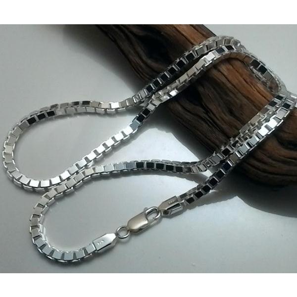ネックレス メンズ シルバー925 極太 4.0mm 55cm 48g ベネチアン