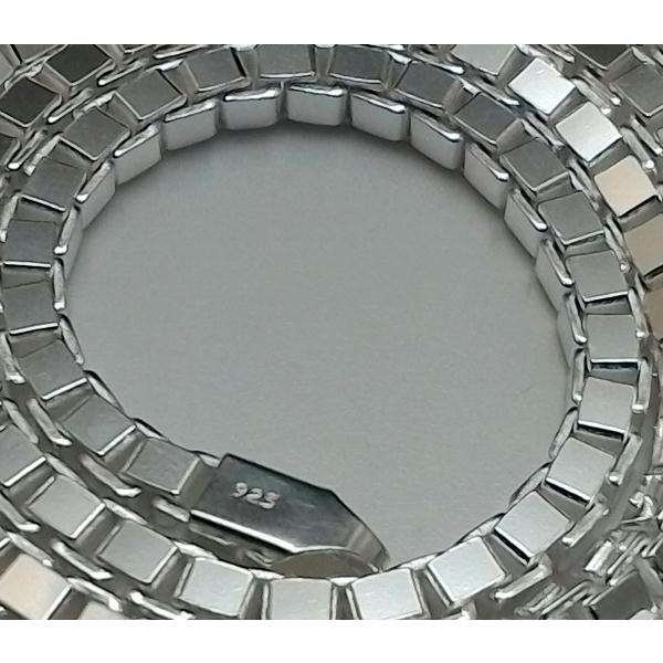 ネックレス メンズ シルバー925 極太 4mm 60cm 53g ベネチアンチェーン シルバーネックレス チェーン ネックレス メンズネックレス シルバーチェーンの画像