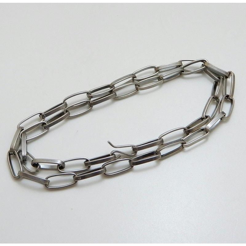太い 燻し加工 ネックレス メンズ チェーン シルバー925 ホピ族 4.5mm
